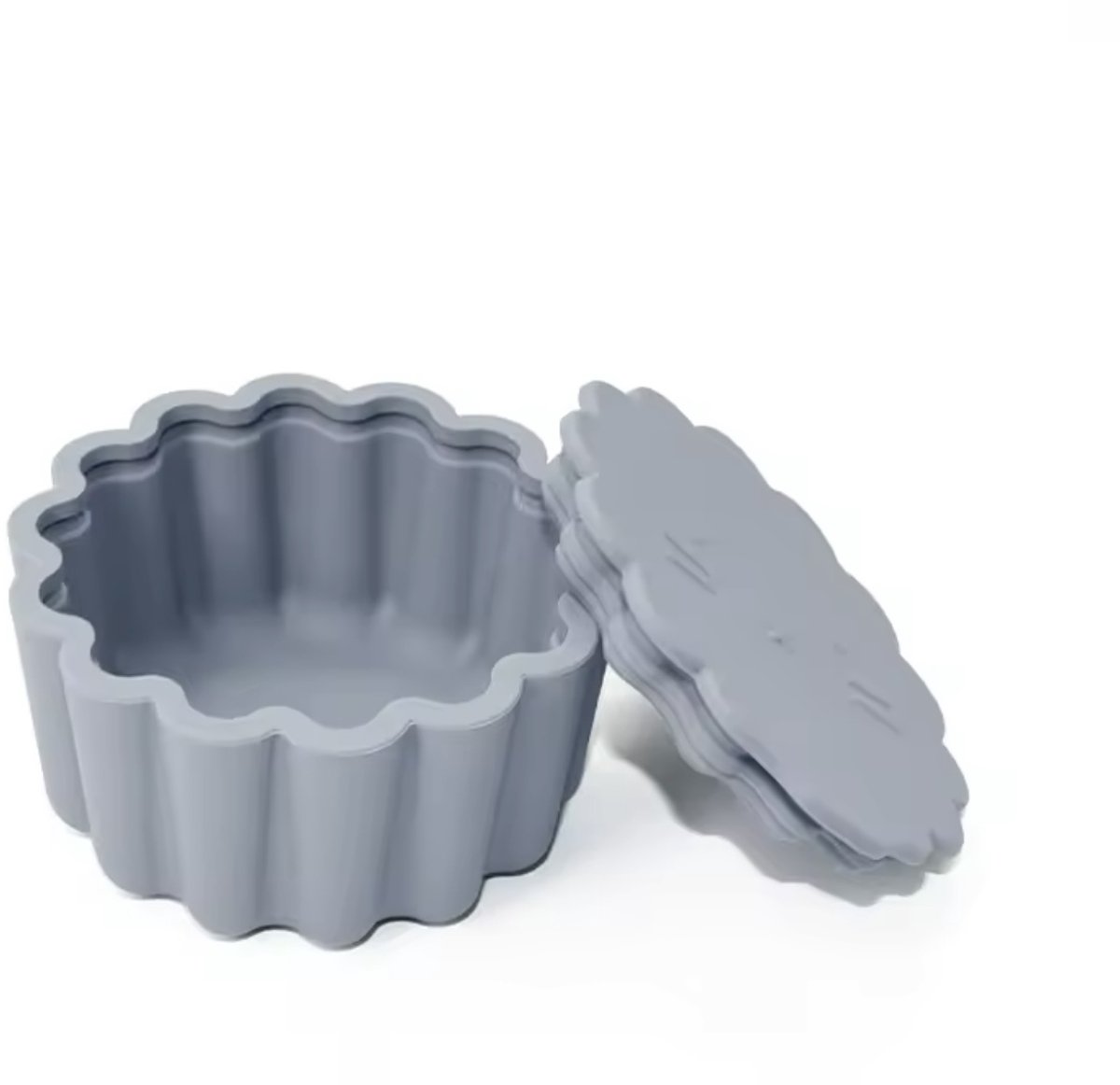 KimDo - Kinderservies Snackdoosje - Blauw - Siliconen - Kinderbakje - Babyvoeding