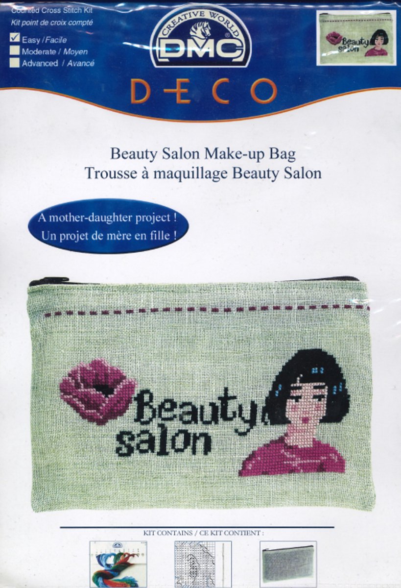 DMC Borduurpakket Deco - Beauty salon make-up bag