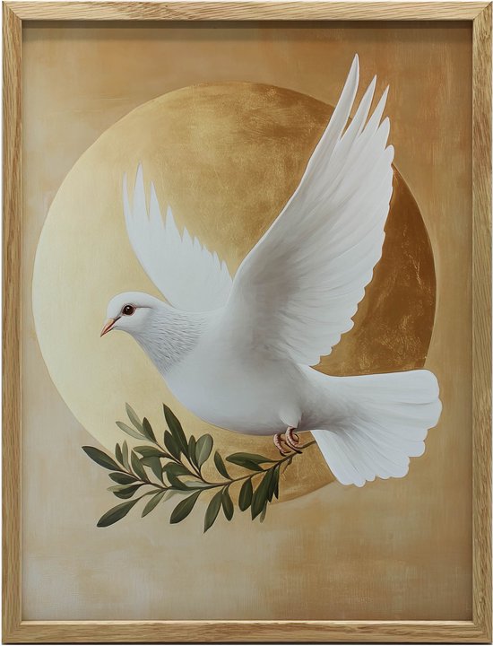 Poster Voor Muur In Gouden Lijst, Symbool Van De Heilige Geest 30X40 Cm
