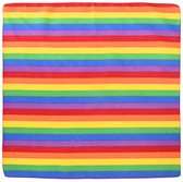 Fako Fashion - Bandana - Hoofddoek - Mondbescherming - Zakdoek - Sjaal - Regenboog Gestreept - Rainbow