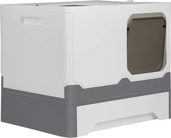 Rypet Edelstahl Katzentoilette – 2er Pack, Mit Hohen Seiten & Antihaft-Oberfläche, 45x35x9,9 Cm