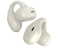 Xssive Open Ear Oortjes Beige | Draadloze Oordopjes met Oorhaak | Bluetooth 5.3 | Sport Oortjes Draadloos | Hardloop Oordopjes die Niet Uitvallen | IPX4 Waterbestendig