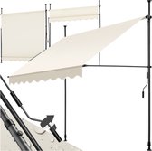 Bol.com tectake® Klemluifel met handslinger - Balkonluifel zonder boren - In hoogte verstelbaar - UV-bestendig - Waterafstotend ... aanbieding