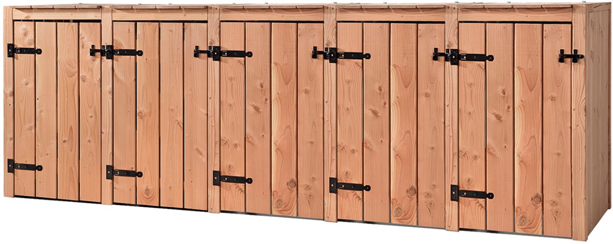 Containerombouw Amy | Kliko Ombouw Vijfdubbel | Containerberging | Containers kast | Container berging voor 5 kliko's | Wood Selections