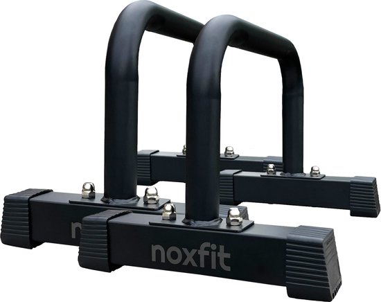 Foto: Noxfit premium parallettes opdruksteunen dip bars push up bars grips voor calisthenics turnen crossfit fitness