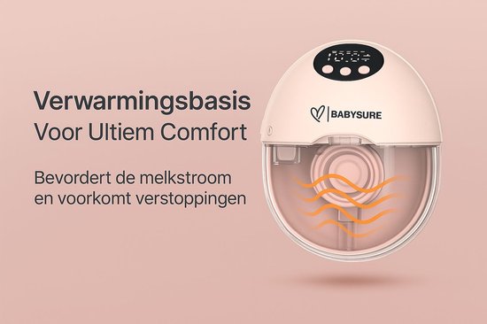 BabySure - Slim Met Sensor Elektrische Draadloze Borstkolf - Handsfree, Draagbaar en BPA-Vrij - Dubbele Kolf in Stijlvol Roze voor Ultiem Comfort en Gemak van Merkloos — afbeelding 2