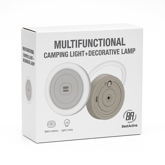 Best Active Camping Lichtsnoer - 10 Meter - IPX4 Waterdicht - Oprolbaar - Oplaadbaar - Warm Wit Licht - Verlichting Buiten Slinger - Lampjes - Kampeerlamp - Tentlamp - Campinglamp - Tuinlamp - Tuinverlichting van Best Active — afbeelding 4