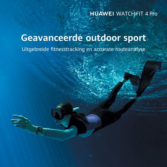 HUAWEI WATCH FIT 4 Pro - Groen geweven horlogeband | Ultra slank design | ECG Functie | Geavanceerde sportmodi | Tot 10 dagen batterijduur | Compatible met iOS & Android