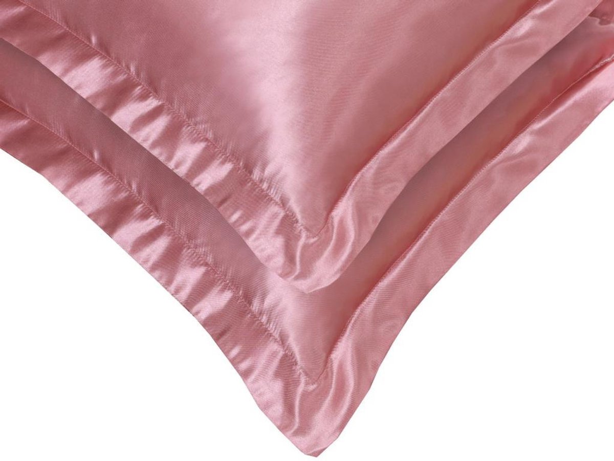 SweetSleeping Kussenslopen - 2 Stuks - 60 x 70cm - Roze - Satijn - Ademend - Huid en Haar Vriendelijk - Glans Satijn - Satijnen Kussenslopen
