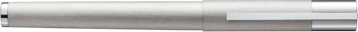 LAMY scala zilver vulpen - vulpen van geborsteld roestvrij staal & hoogglans verchroomde greep en clip - penpunt maat M - elegant, minimalistisch ontwerp - incl. inktpatroon T 10 blauw - rechtshandig