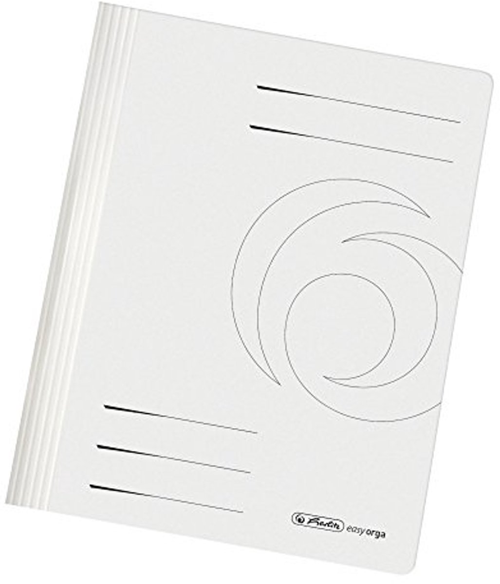 Herlitz losbladige ordners A4 karton, gevouwen, intensief wit, 25 stuks