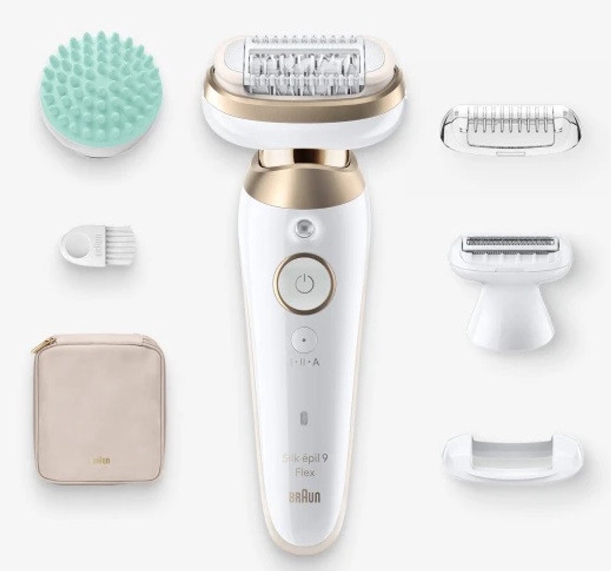 Bol.com Braun Silk·épil 9 Flex - Epilator met Ladyshave opzetstuk - type 9-071 3D - Wit/Goud aanbieding
