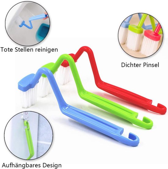 Badkamer Schoonmaakborstel Luckious 3-delige Toiletreiniger Set – V-vormige Buigborstel Voor Onder De Rand & Moeilijke Hoeken (groen & Blauw Badkamer Schoonmaakborstel Luckious 3-delige Toiletreiniger Set – V-vormige Buigborstel Voor Onder De Rand & Moeilijke Hoeken (groen & Blauw