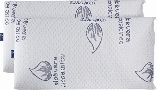 NOVITESSE Memo Visco Chip kussen 35 x 75cm traagschuim hoofdkussen