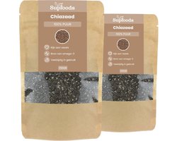 Chiazaad 100% Puur - 500gram - Chiazaad is Rijk aan Vezels en Omega-3 - Bron van Eiwitten - Chia Seeds