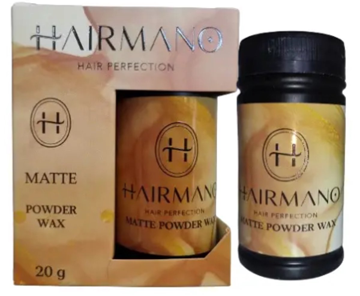 Hairmano Matte Powder Wax – Volume Poeder – Sterke Hold – Matte Finish – Haar Styling Poeder
