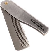 Nalussa's Zakkam - Opvouwbare Metalen Kam - Baardkam - Klapkam - Rvs - Anti-Statisch Haarkam - Styling van baard en snor
