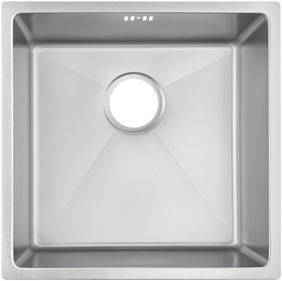 Auralum max Spoelbak voor keuken 44x44CM - Spoelbak Keuken - Roestvrij staal - Wasbak met waterafvoersysteem - Gootsteen RVS
