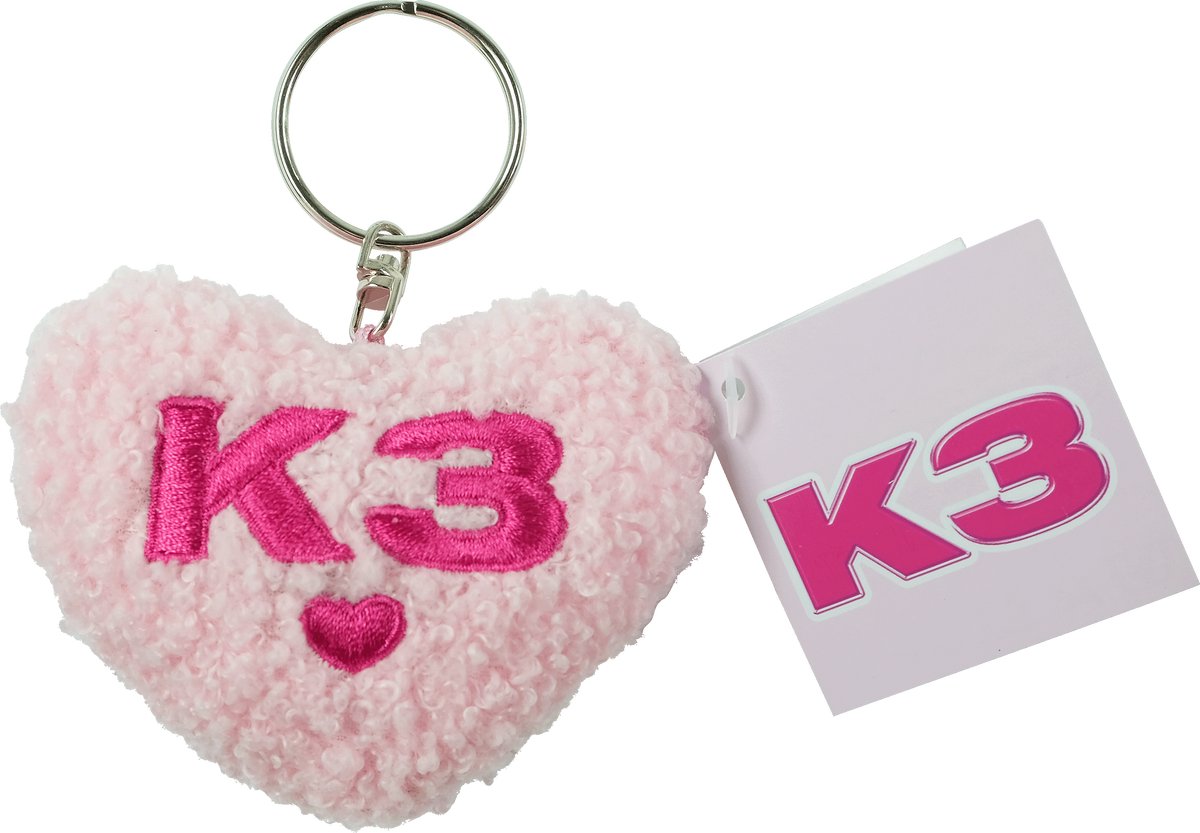 K3 - Sleutelhanger - Bag charm - Pluche hart — afbeelding 2