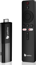 Leafline® Android TV Stick – Google TV Streamer - Ingebouwde Chromecast - Android TV Box – Met Afstandsbediening & Spraakbesturing