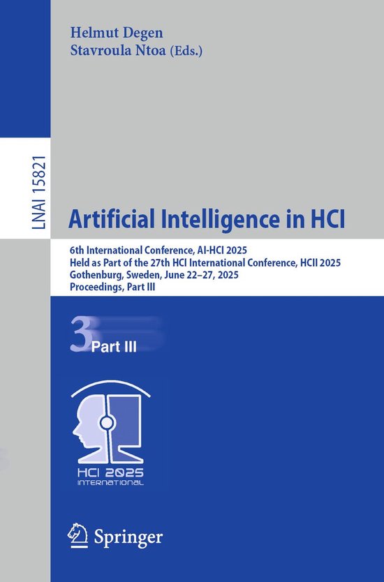 Lecture Notes in Artificial Intelligence 3 - Artificial Inte ... - cover