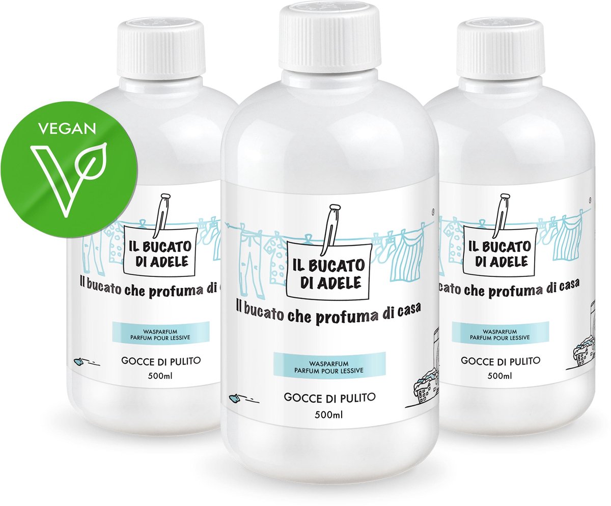 Il Bucato di Adele Wasparfum - Italiaanse Was Parfum - Schone Druppels 3x 500ml