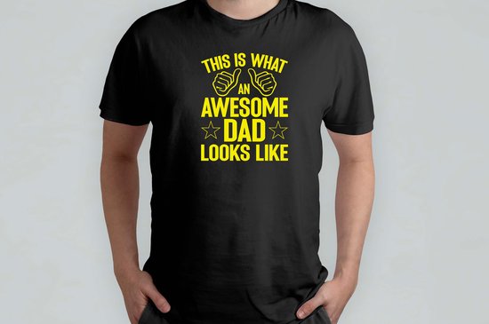 This Is What AN AWESOME Dad Looks Like - T Shirt - BestDadEver - DadLife - SuperDad - DadJokes - BestePapa - PapaLeven - SuperPapa - PapaGrapjes