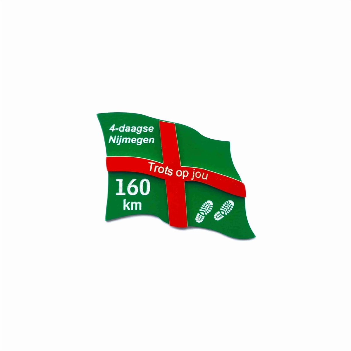 Nijmeegse vierdaagse speld/broche - vierdaagse - 4-daagse - Nijmegen - 160km - Trots op jou - gegraveerd - laser graveren - graveren - broche - uniek cadeau - cadeau - Kado - vierdaagsekado