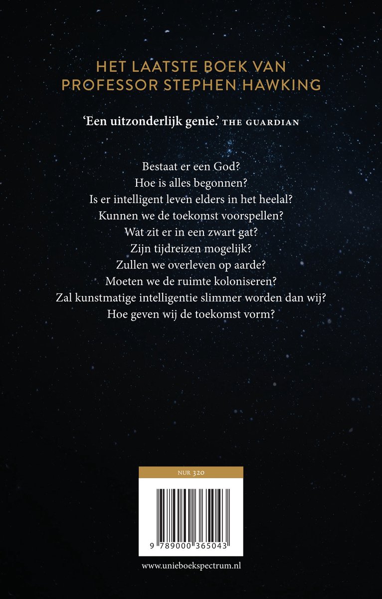 De antwoorden op de grote vragen - back cover