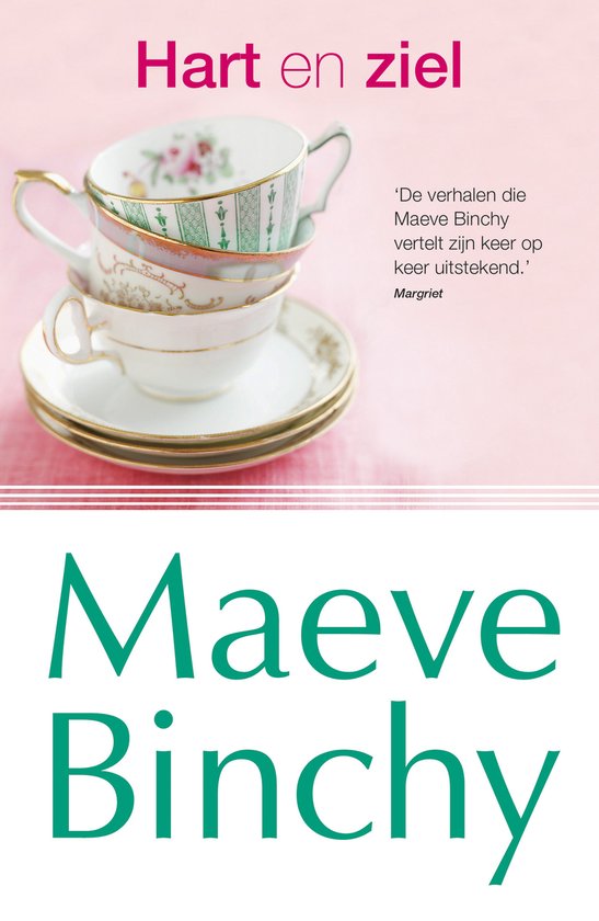 Boekcover 'Hart en ziel' met gestapelde kopjes en schotels.