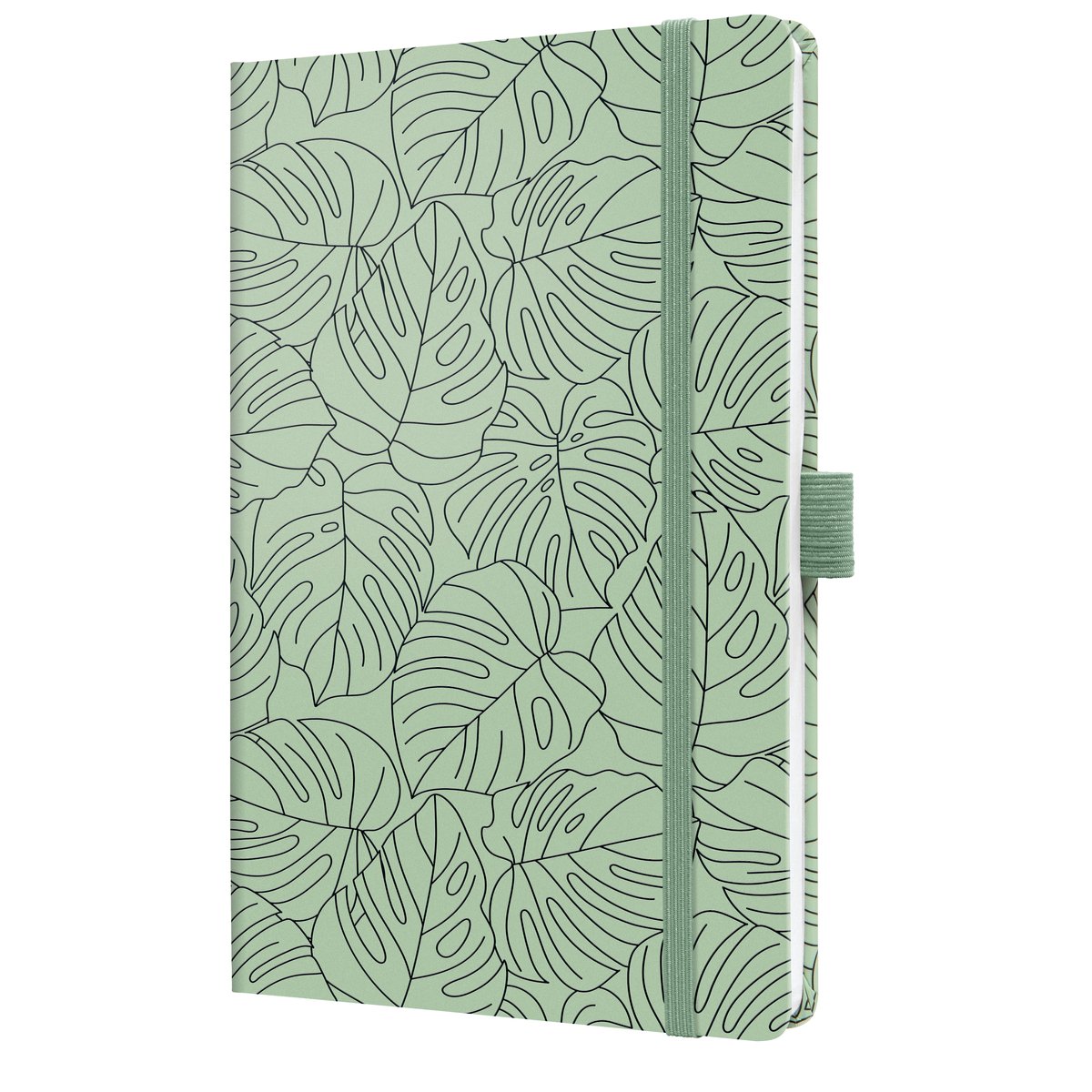Sigel weekagenda Beauty 2026 - formaat A5 - Green Monstera - hardcover - SI-J6353