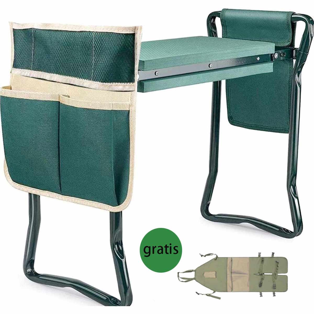 Meedeer Tuin kniebank(gratis:Tuinschort 118X45cm)tuinkrukjes-kniebank tuinieren-Tuinkruk-Opvouwbaar kniebank en Zitje-met 150kg -Voor Vrouwen Mannen Senioren Tuinman