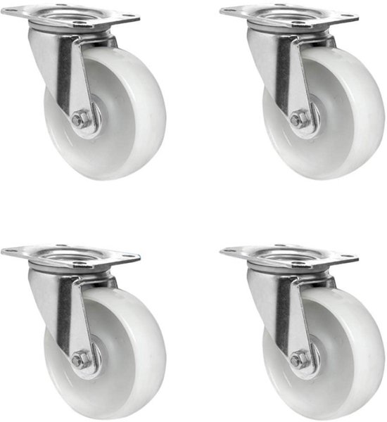 Roue de diable, lot de 4, en caoutchouc, increvables, 260 x 85, essieu