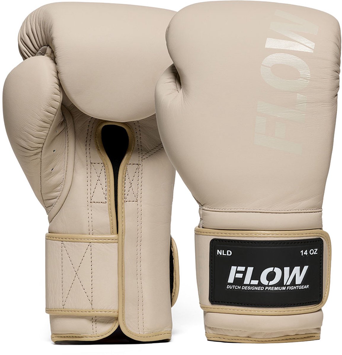 Flow - Challenge Bokshandschoenen - Echt Leer - Beige 14 oz