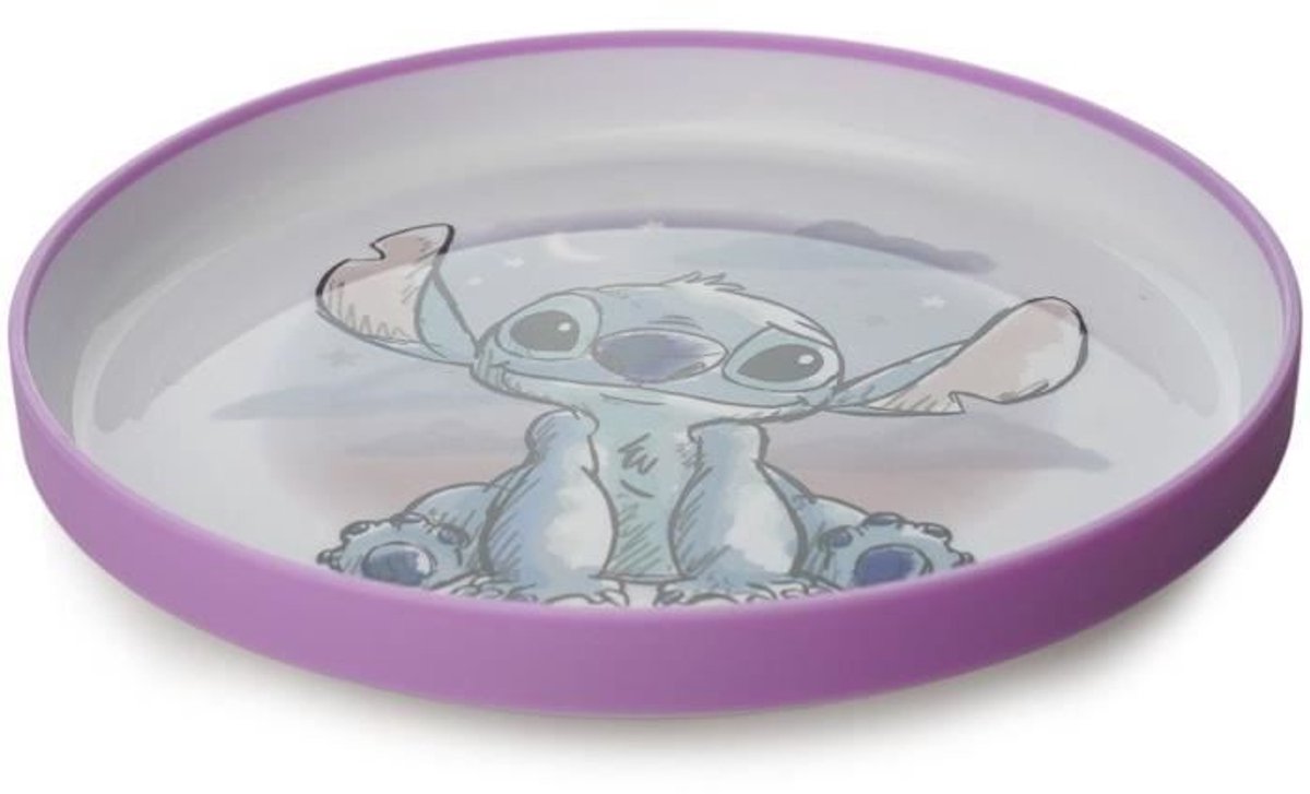 Lilo en Stitch - Paars en wit - 3-delige lunchbox met anti-slip beker + kom + bord — cadeau in Koken & Dineren - foto 2