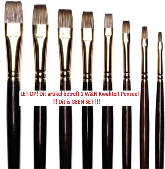 Winsor & Newton Galeria acrylverfpenseel plat korte steel 19 mm
