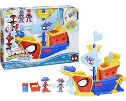 foto van Hasbro Spider-Man piratenschip speelset met actiefiguren en bellen.
