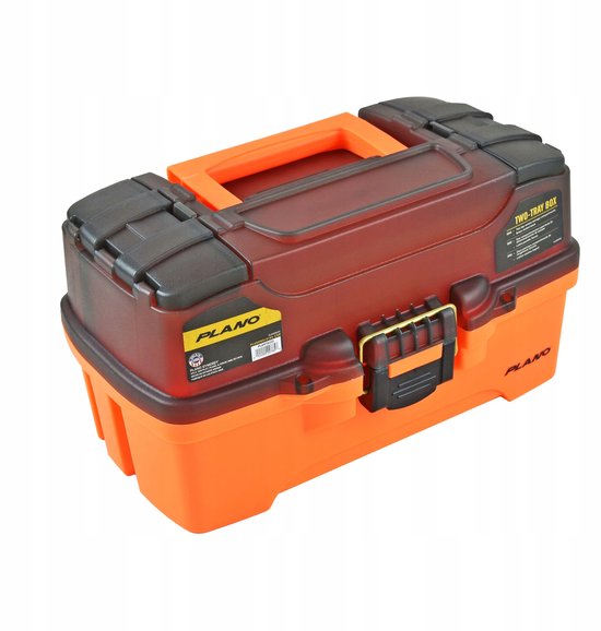 Boîte de pêche Plano 2 tiroirs - Fumée et Oranje - Étui de pêche - Boîte à pêche