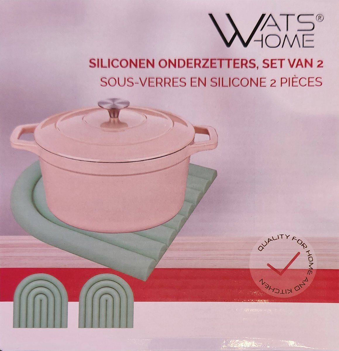 Wats Home Siliconen Onderzetter Modern Design Mint Groen