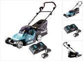 Makita - DLM432PT2 - 2x 18V - accu - grasmaaier - set - incl. 2x 5.0 Ah accu en duolader