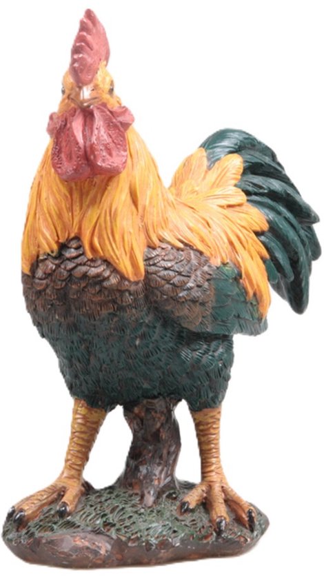 Statue de jardin Coq 22cm bol
