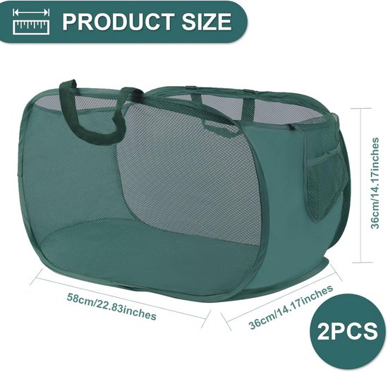 SAMMART Opvouwbare wasmand van kunststof, 42 liter, opvouwbare pop-up opbergcontainer/organizer, draagbare wasmand, ruimtebesparende kuip (1, grijs/leigrijs
