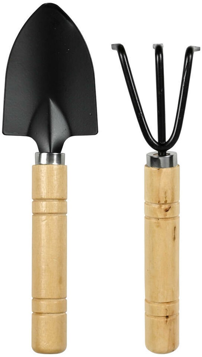 Benson Mini tuingereedschap set - 2-delig - houten handvat - compact formaat van Benson — afbeelding 2