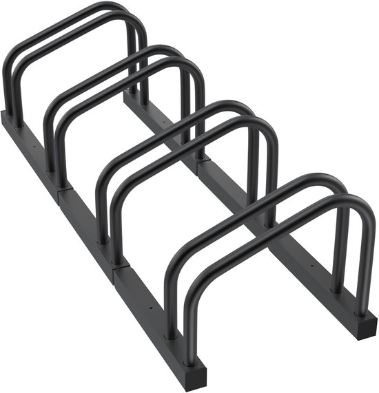 Froadp Fietsstandaard voor 8 fietsen, meervoudige standaard voor 30-65 mm bandbreedte, gegalvaniseerd stalen fietshouder, bodem en wandmontage, zilver