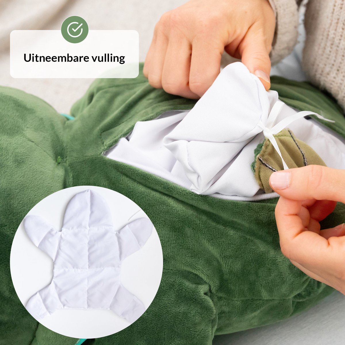 Verzwaringsknuffel Dino 2,3 KG - Weighted Stuffed Animal - Dinosaurus Verzwaringsknuffel Volwassenen -Verzwarings Knuffel - Antistress Knuffel - Verzwaringsknuffel Kind Therapeutisch Speelgoed, Machinewasbaar - Ideaal voor Stressverlichting en Focus — afbeelding 3