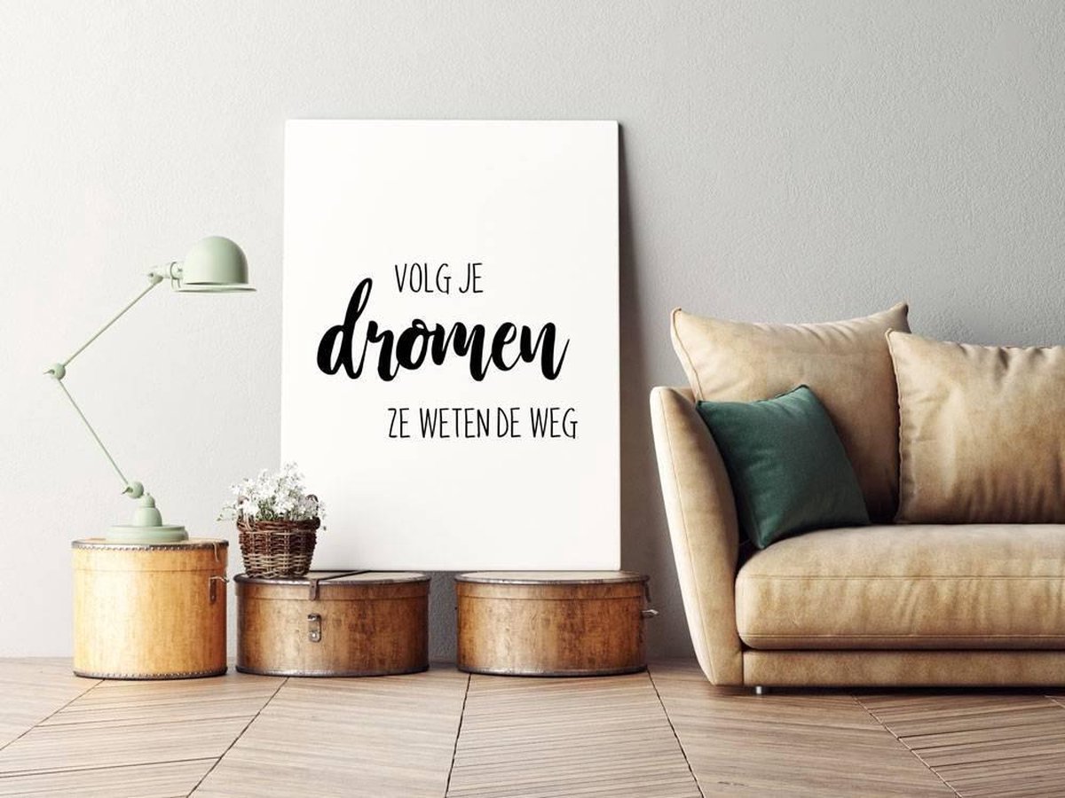 Poster texte Suivez vos rêves, ils connaissent le chemin DesignClaud