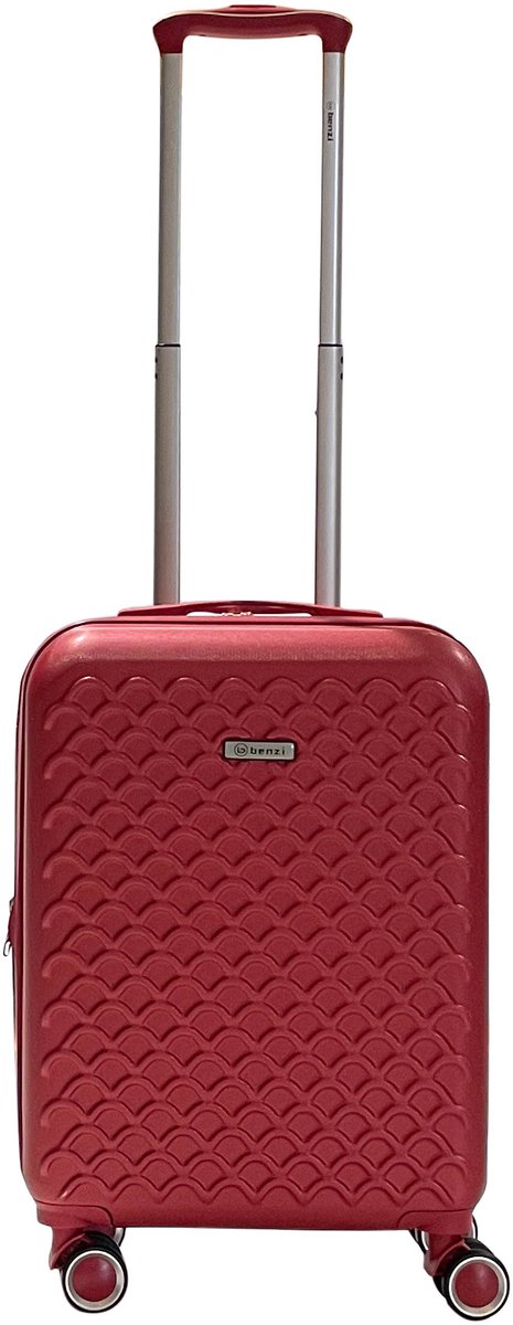 Benzi Coria Handbagage Koffer 55 cm - 34/39 liter - Expandable voor extra ruimte - 55x35x20-23 cm - Donkerrood