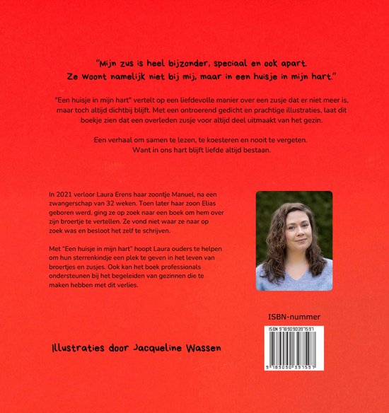 Een huisje in mijn hart - Kinderboek over het verlies van een zusje - Geschreven in gedichtvorm