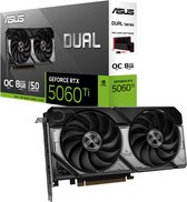 Bol.com ASUS DUAL NVIDIA GeForce RTX 5060 Ti OC - 8GB - GDDR7 - PCIe 5.0 - 1x HDMI 2.1b - 3x DisplayPort 2.1a aanbieding
