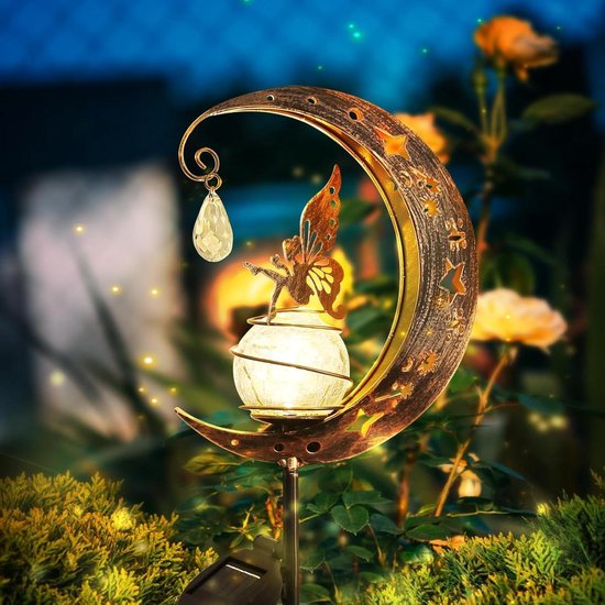 Lampes solaires d'extérieur, étanches et décoratives en métal pour jardin, terrasse, cour, maison, mariage et fête.